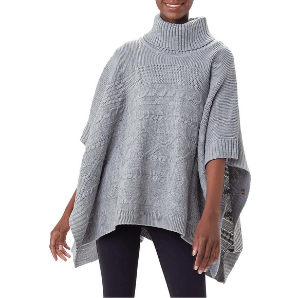 NWT Lole Inverness Cable Knit Poncho - Picture 3 of 5